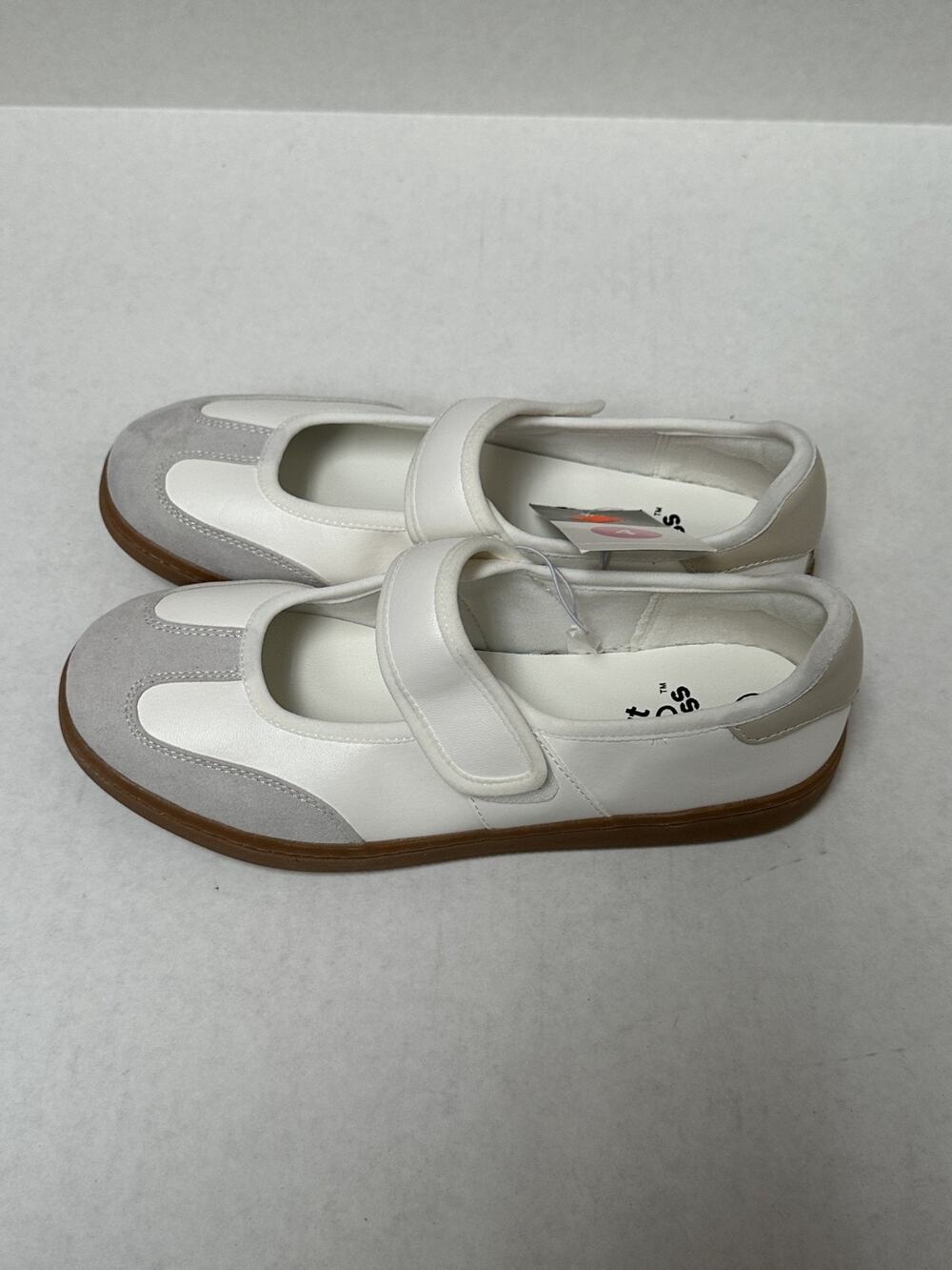 art class Girls' Kat Hook and Loop Closure Mary Jane Sneakers White Size 4